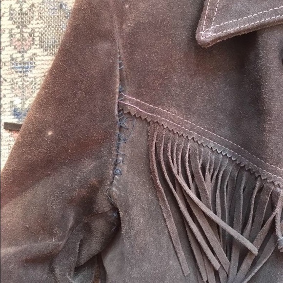 Vintage 60s/70s Suede Fringe Jacket in Brown - Picture 6 of 6